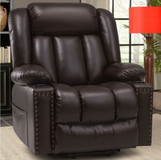 Luxurious design of a Large Power Lift Chair Recliner in a cozy setting.