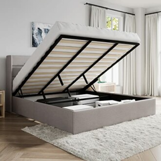 SHA CERLIN King Size Lift Up Storage Bed