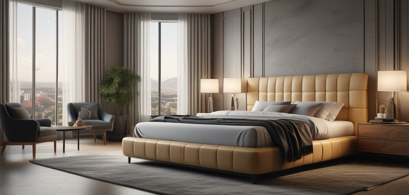 Stylish lift bed in a modern bedroom